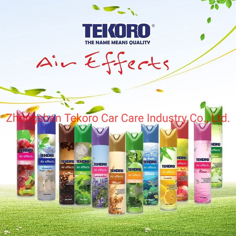 Tekoro Air Freshener Aerosol Spray avec parfum naturel pour une utilisation polyvalente et certifié CE, RoHS, SGS, GMP