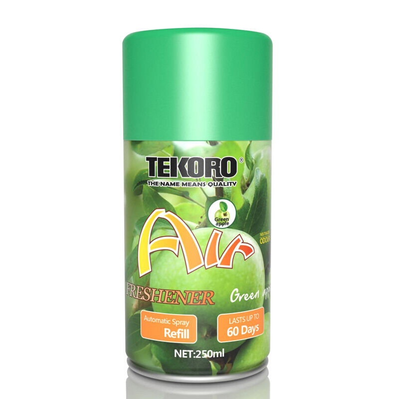 Tekoro Green Apple Flavour Air Freshener Automatique de remplissage par pulvérisation avec certification CE, RoHS, SGS, GMP et capacité ≥ 200 ml