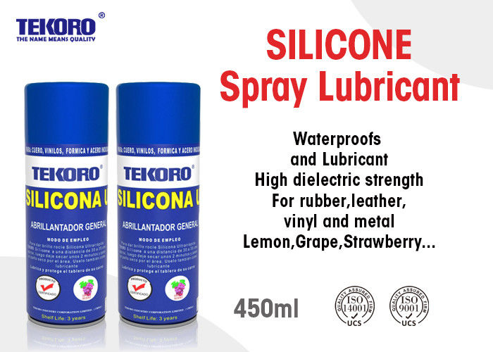 Lubrifiant à pulvérisation de silicone lisse pour cuir Formica de vinyle et acier inoxydable 3 ans Durée de conservation Statut de pulvérisation lisse